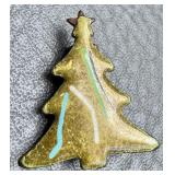 VTG Enamel on Copper Christmas Tree Pin/ Brooch