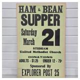 Retro Ham & Bean Supper Poster