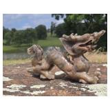 Carved Stone Chinese Feng Shui Dragon