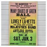 Retro 'Many Shades of Green' Ball Poster