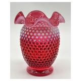 Fenton Cranbury Opalescent Large Hobnail Vase w/