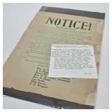 1913 La Grange, Texas Flood Notice