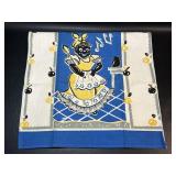 Black Americana Tea Towel Dancing in Kitchen Blue