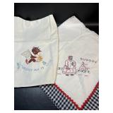 Black Americana Tea Towel & Small Tablecloth ,
