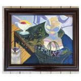 Original Abstract Still Life Painting on Canvas