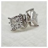 10K WHITE GOLD .75 CT  .9DWT 1.5G SCREWBACK
