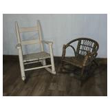 Two Antique Children's Rocking Chairs