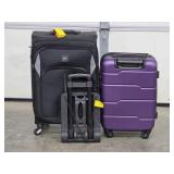 Pair Of Rolling Suitcases & Harley Davidson Bag