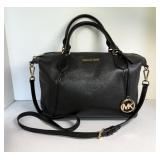 Michael Kors Black Leather Satchel Bag w