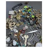 Lot of Costume Jewelry w/ Rings for Repurpose/