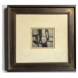 1962 Original Etching Aquatint Abstract Signed in