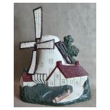 Vintage Cast Iron Windmill Doorstop Cottagecore