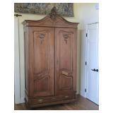 Antique Bedroom Armoire w/ Five Shelves