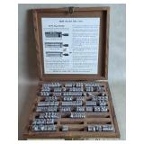 Vintage Kingsley Machine Co. Lead Type Set