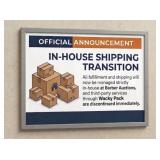 IN-HOUSE SHIPPING TRANSITION. READ PICTURE!