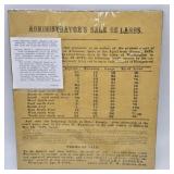 Hempstead Co. Arkansas Land Sale Broadside