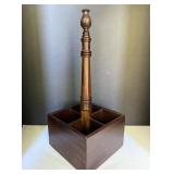 Froelich Mahogany Wine Caddy Carved Pineapple