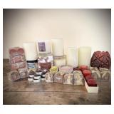 Large Lot of New Candles Votives/ Tea Lites/
