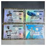 4 VTG Autographed Football Cards. Various Teams/