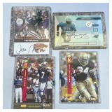 4 VTG Autographed Football Cards  Various Teams/