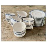 10 Cups/ Saucers Villeroy & Boch Casa Look Blue