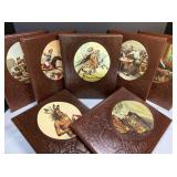 Vintage The Old West 7 Volumes Embossed Covers w
