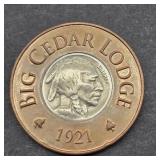 BUFFALO NICKEL INSIDE BIG CEDAR LODGE BALL MARKER
