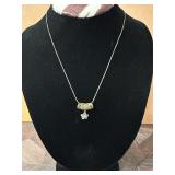 .925 Silver Necklace w/ Flower Pendant