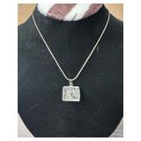 .925 Silver Necklace w/ Unique Pendant