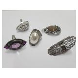 Womens Fashion Rings Stretch Bands Costume