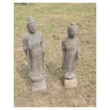 Vintage Concrete Buddha Garden Statues