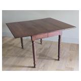 Vtg Solid Cherry Drop-Leaf Dining Table by Willett
