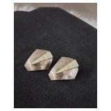 Vintage 925 Silver Opal Earrings