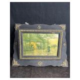 ANTIQUE TILT DOWN PICTURE FRAME/WALL POCKET W/