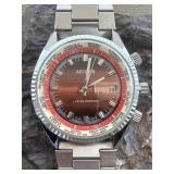 Aseikon Electra Datomatic World Time Watch Works