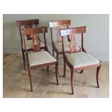Set of Four Cherry Wood Side Chairs by Willett