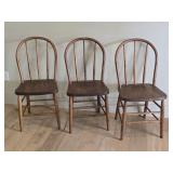 Three Antique Bow-Back Side Chairs