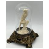 TUSCANY REIN PARROT MADE IN ITALY UNDER GLASS