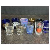 10 SOVEREIGN SHOT GLASSES ALASKA, NEW MEXICO, ST.