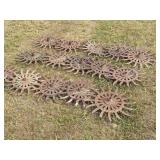 Group of Antique Cultivator Wheels