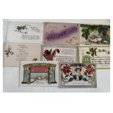 8 Antique Postcards Christmas