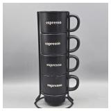 SIGANURE COFFEE BREAK EPRESSO CUPS AND HOLDER