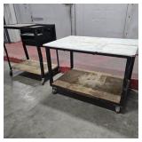 Two Rolling Work Carts