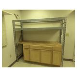 Steel Shelving Unit 72' x 77'   w/ Cabinet