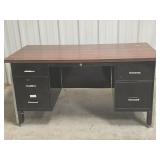 Steel Commercial Desk on Rollers