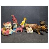 Mid Century Ceramic & Porcelain Figurines ,