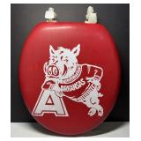 Razorbacks Toilet Seat Soft Vinyl, Graphics on