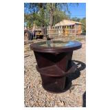 Dark Round Side Table