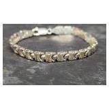 Italian Sterling Silver Bracelet, Modernist (one