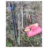 Lawn Tools & Gas Can